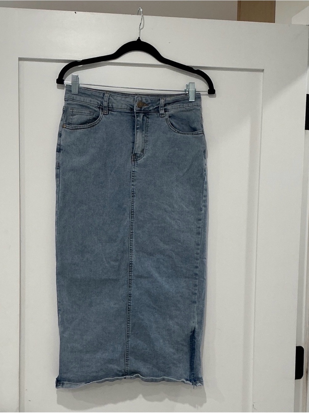 Heritage Light Blue Denim Midi Skirt